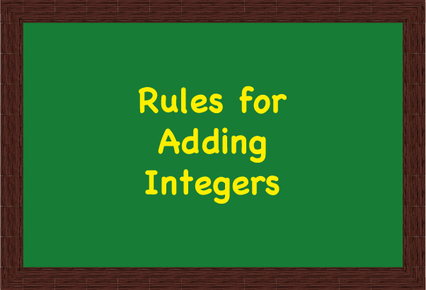 Rules for Adding Integers